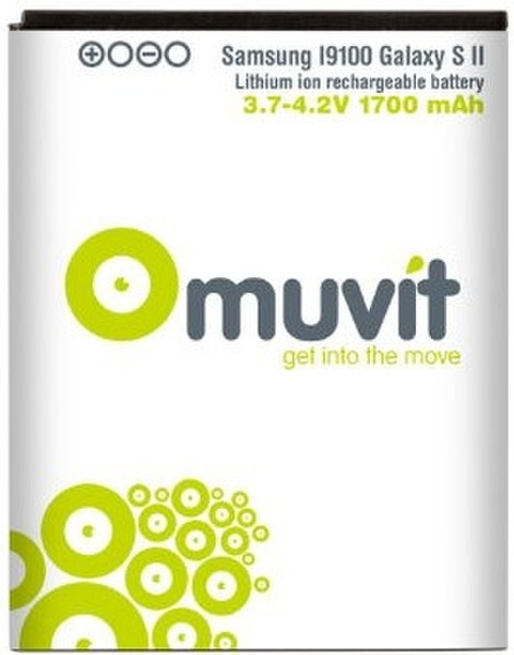 Muvit 1700mAh Li-Ion Lithium-Ion 1700mAh 3.7V Wiederaufladbare Batterie