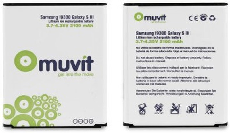 Muvit 2100mAh Li-Ion Литий-ионная 2100мА·ч 3.7В аккумуляторная батарея