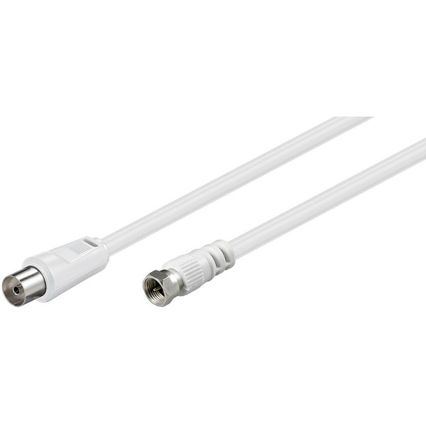 Wentronic 27198 5m F-Type Coax White coaxial cable