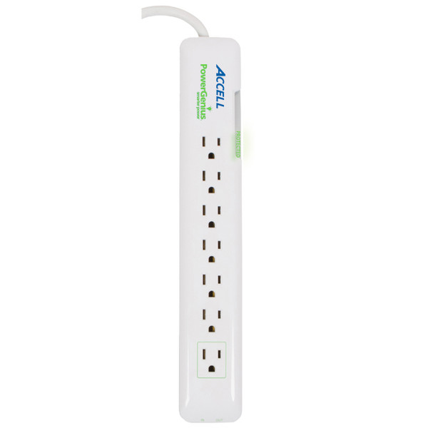 Accell PowerGenius 7AC outlet(s) 120V 0.9m White surge protector
