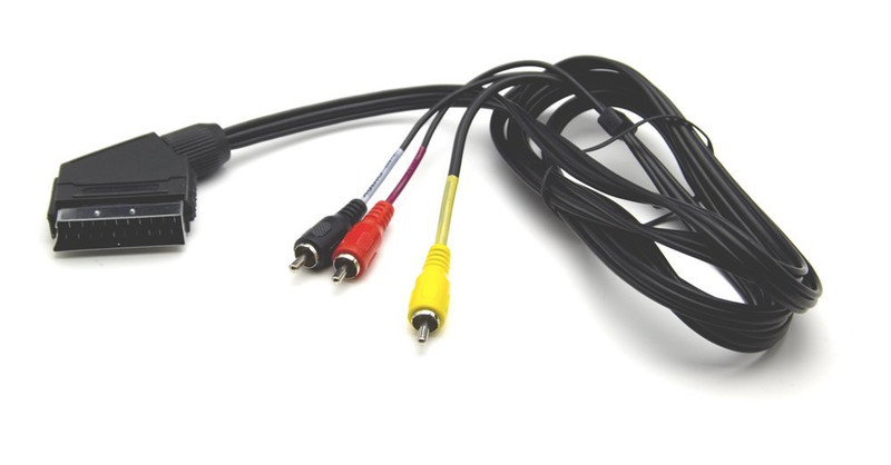 G&BL VDS984 SCART (21-pin) 3 x RCA Schwarz Videokabel-Adapter