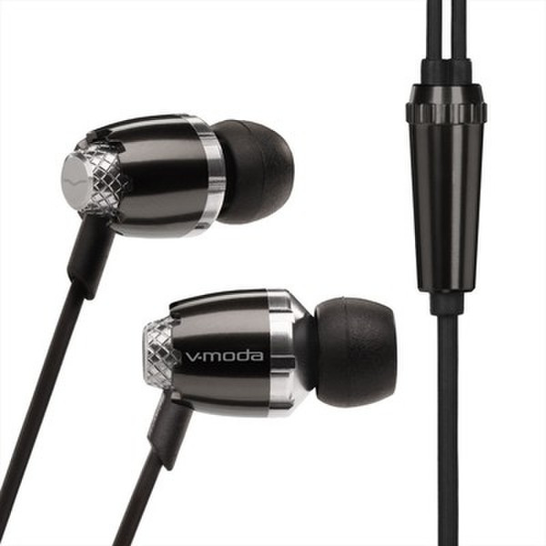 V-MODA Remix Audio Intraaural Ear-hook,In-ear Black,Metallic