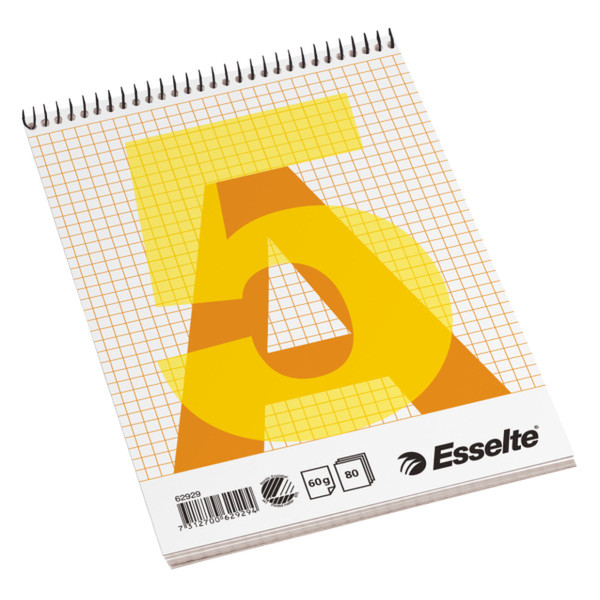 Esselte Spiral Pad A5 A5 80sheets Orange,White,Yellow