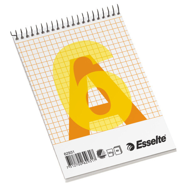 Esselte Spiral Pad A6 A6 80sheets Orange,White,Yellow