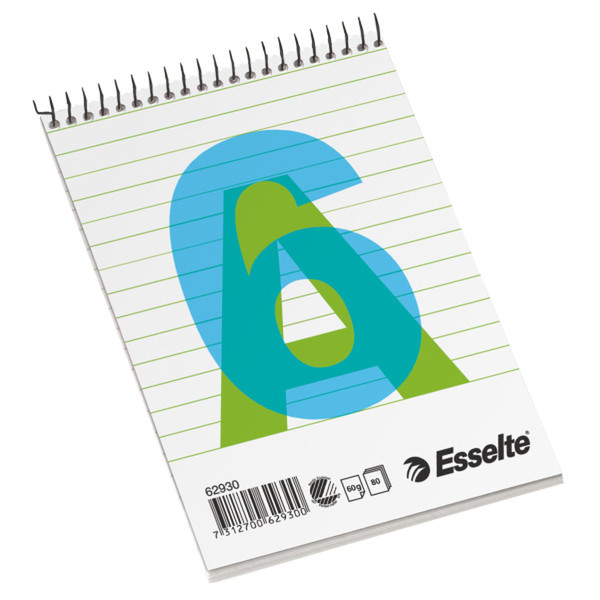 Esselte Spiral Pad A6 A6 80sheets Blue,Green,White