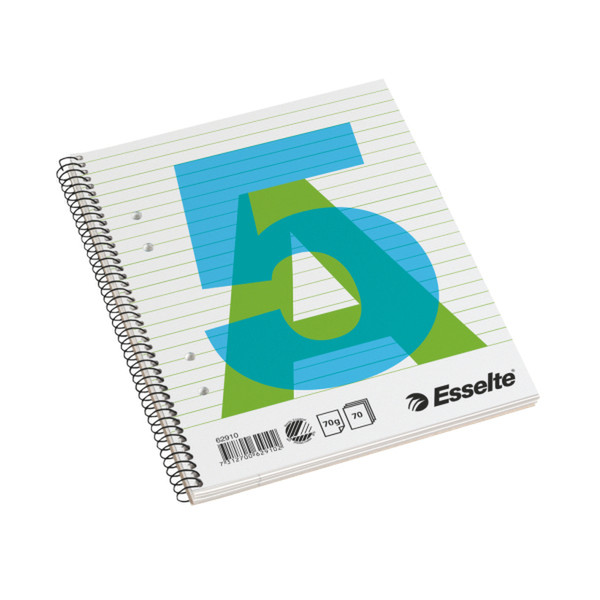 Esselte College Pad A5 A5 70sheets Blue,Green,White