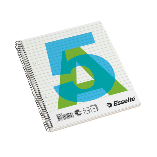 Esselte College Pad A5 A5 70sheets Blue,Green,White