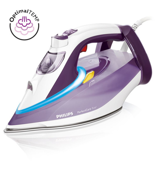 Philips PerfectCare Azur GC4912/30 Steam iron SteamGlide soleplate 2400W Purple,White iron