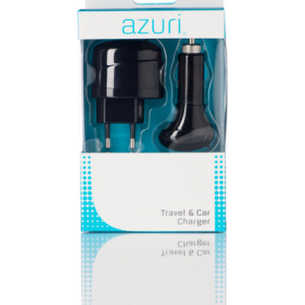 Azuri AZCOMBIHEADUSB Auto,Indoor Black mobile device charger