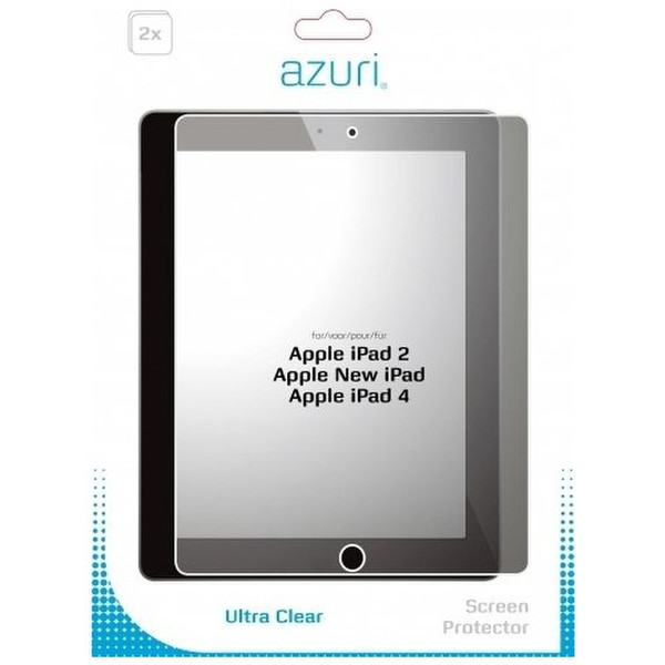Azuri Ultra clear Apple iPad iPad 2/3/4 2Stück(e)