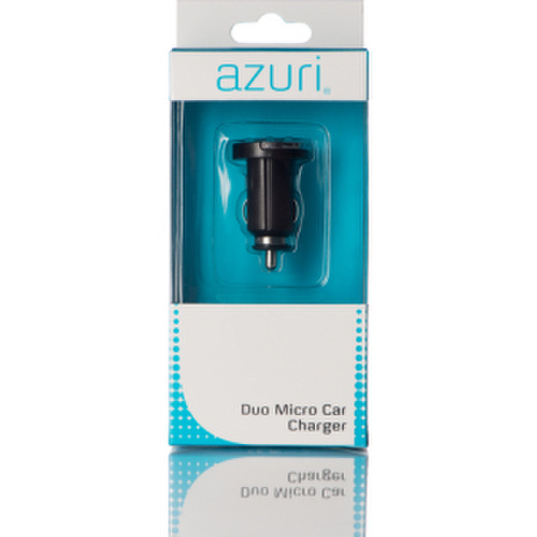 Azuri AZPCHEADUSBMICRODUO Auto Black mobile device charger