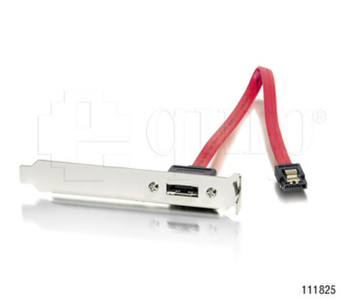 Equip eSATA adaptercable 1-port 0.3m eSATA eSATA Red SATA cable