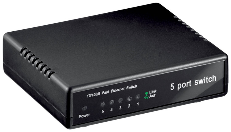 1aTTack 7931228 Unmanaged Fast Ethernet (10/100) Black network switch