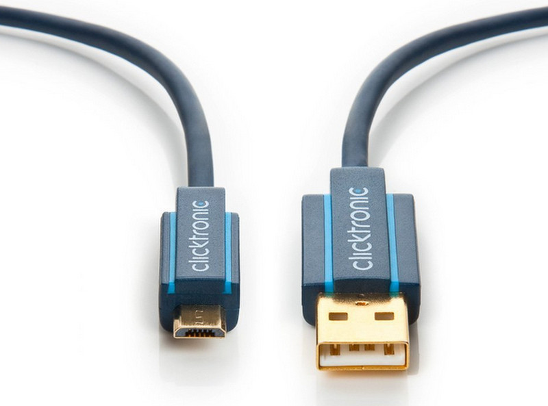 ClickTronic 0.5m USB 2.0 A/Micro-B m/m