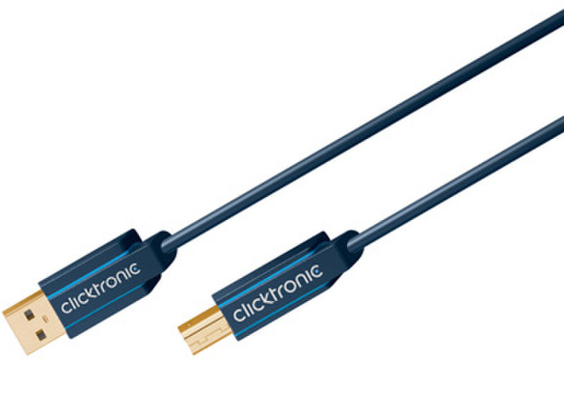 ClickTronic 0.5m USB 2.0 A/B m/m 0.5м USB A USB B Синий