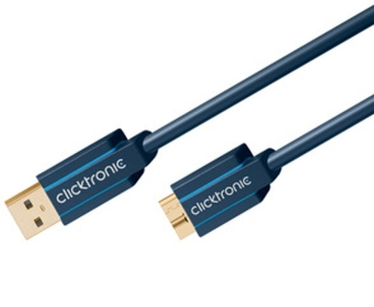 ClickTronic 0.5m USB 3.0 A/Micro-B m/m 0.5м USB A Micro-USB B Синий