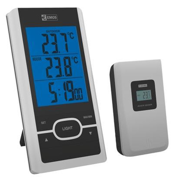 Emos E0107 Indoor/outdoor Electronic environment thermometer Black,Grey