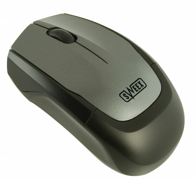 Sweex Wireless Notebook Optical Mouse Беспроводной RF Оптический 800dpi Cеребряный компьютерная мышь