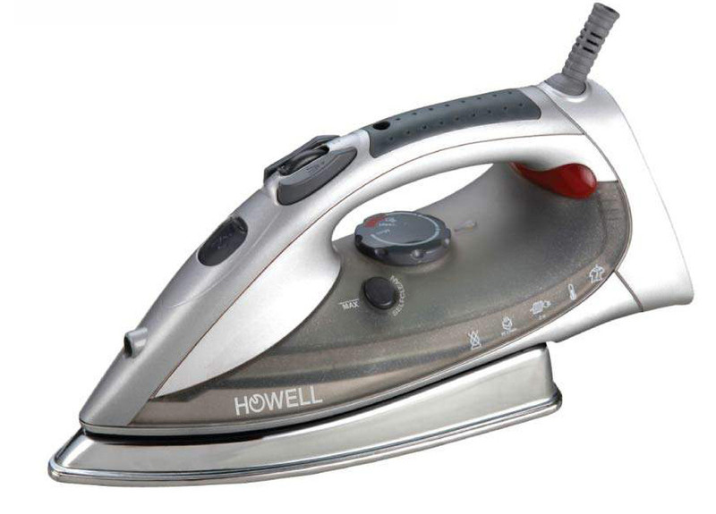 Howell HO.HFX360PRO Dry & Steam iron Stainless Steel soleplate 2000W Metallic,Translucent iron