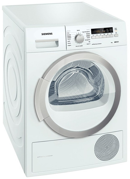 Siemens WT46W260IT Freistehend Frontlader 8kg A++ Silber, Weiß Wäschetrockner