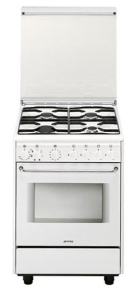 Smeg CB61SV9 Freistehend Gas hob A Weiß Küchenherd