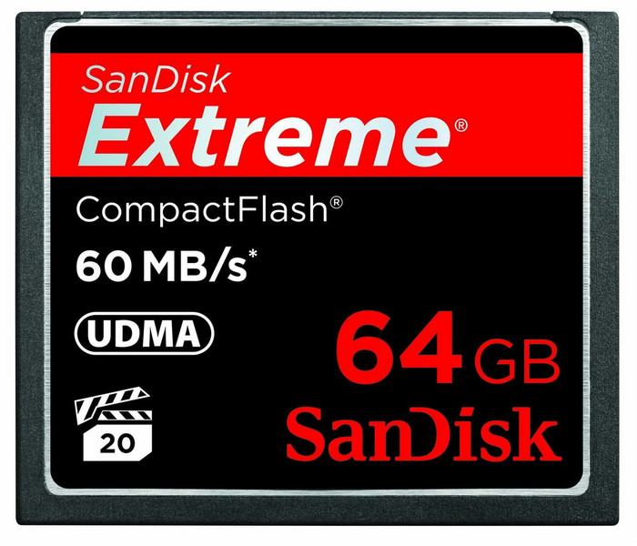 Sandisk Extreme 64GB CompactFlash memory card