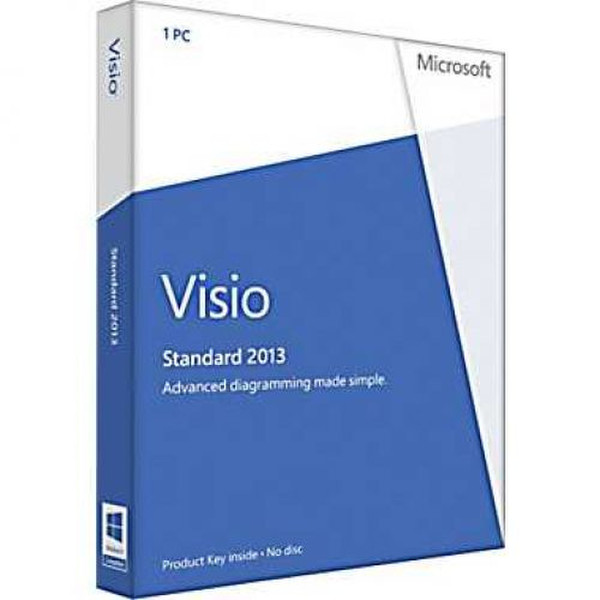 Microsoft Visio Standard 2013, x32/64, 1u, POR