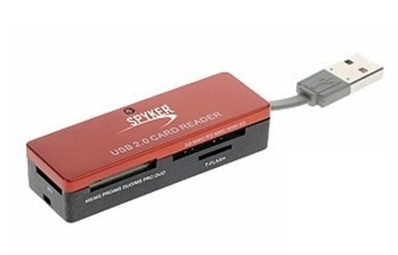 Spyker All-in-One USB 2.0 card reader USB 2.0 Rot Kartenleser