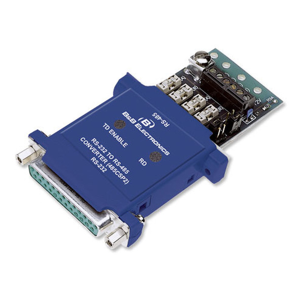 B&B Electronics 485CSP2 RS-232 RS-485 Синий серийный преобразователь/ретранслятор/изолятор