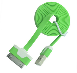4XEM 3ft. USB 2.0 - 30pin m/m flat 0.91m USB A Apple 30-p Green