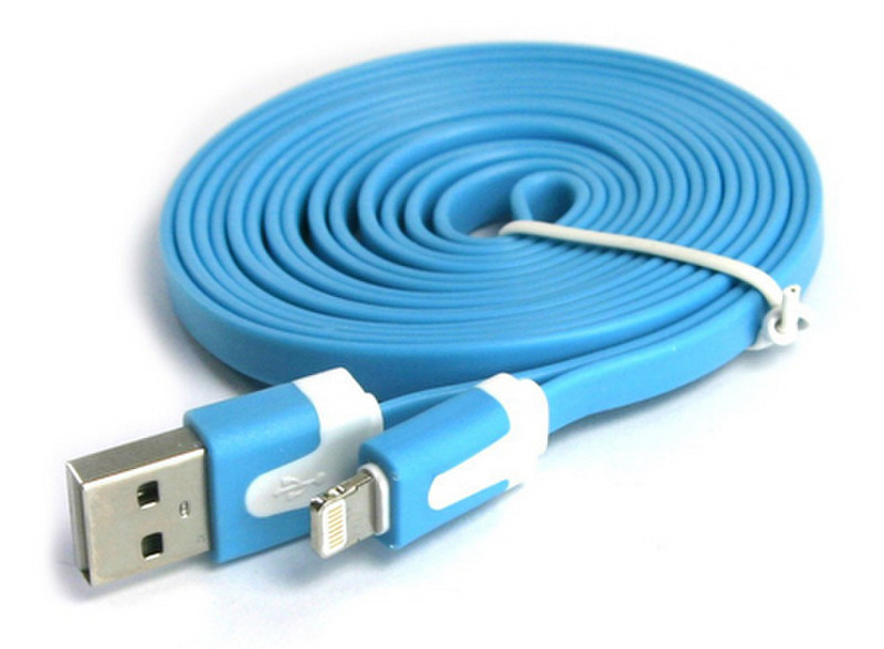 4XEM 3ft. USB 2.0 - 8-pin Lightning m/m flat 0.91м USB A Lightning Синий