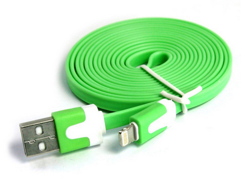 4XEM 3ft. USB 2.0 - 8-pin Lightning m/m flat 0.91м USB A Lightning Зеленый
