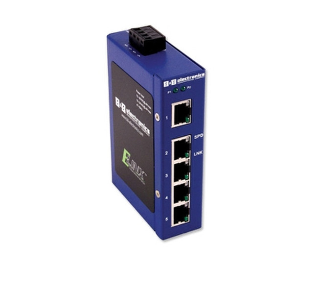B&B Electronics ESW205-MC Неуправляемый Fast Ethernet (10/100) Синий сетевой коммутатор