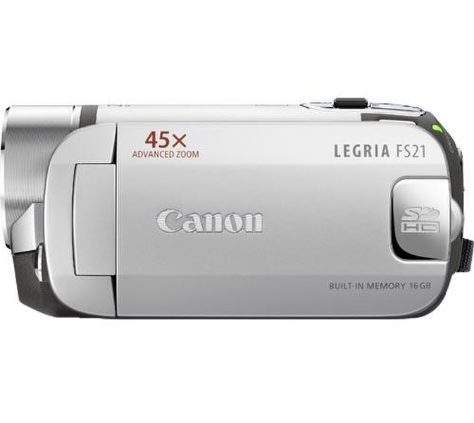 Canon LEGRIA FS21 Handheld camcorder 1.07MP CCD Black,Silver