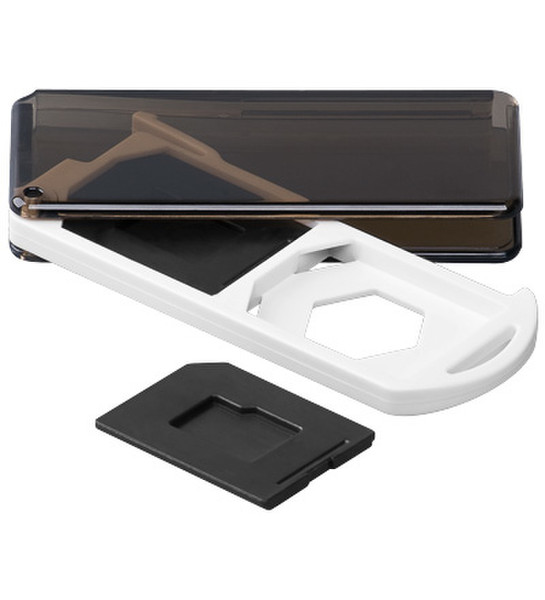 Wentronic Cardbox 2x SD Schwarz, Weiß Gerätehalterbox