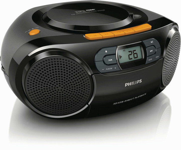 Philips AZ329/93 2W Black CD radio