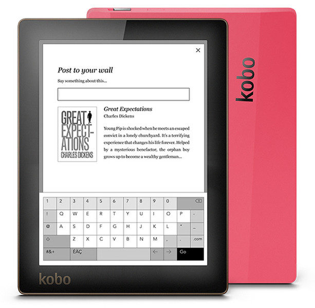 Kobo Aura 6Zoll Touchscreen 4GB WLAN Pink eBook-Reader