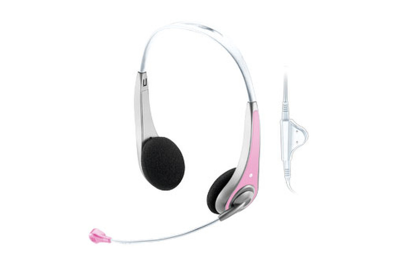 Trust InSonic Chat Headset - Pink Binaural Pink headset