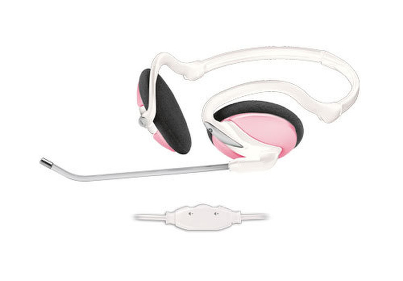Trust InTouch Travel Headset - Pink Binaural Pink Headset