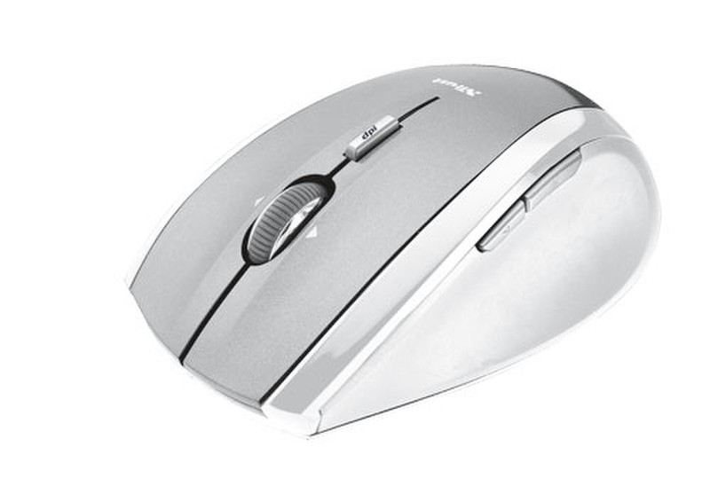 Trust XpertClick Mini Mouse USB Optisch 1000DPI Silber Maus