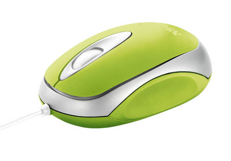 Trust Mini Travel Mouse - Lime USB Оптический Зеленый компьютерная мышь