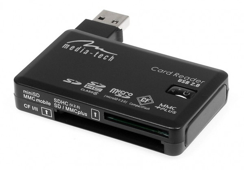 Mediatech MT5019 USB 2.0 Черный устройство для чтения карт флэш-памяти