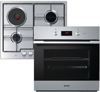 Gorenje BO5385MX + K6N3BX Combi hob Electric oven cooking appliances set