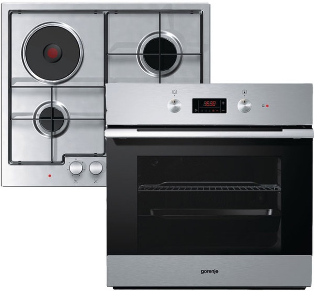 Gorenje BO5385MX + K6N3BX Combi hob Electric oven cooking appliances set
