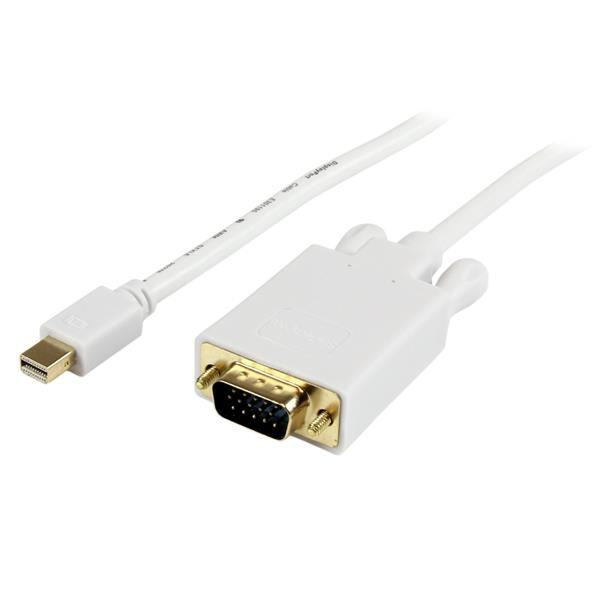 StarTech.com 3 ft Mini DisplayPort to VGA Adapter Converter Cable – mDP to VGA 1920x1200 - White video cable adapter