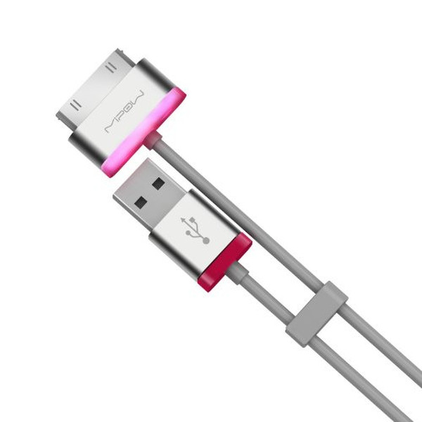 MiPow CCA101-200-PK 2m USB Apple 30-pin Pink mobile phone cable