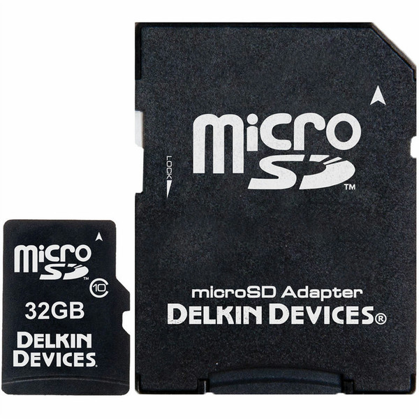 Delkin 32GB microSDHC class 10 32GB MicroSDHC Class 10 memory card