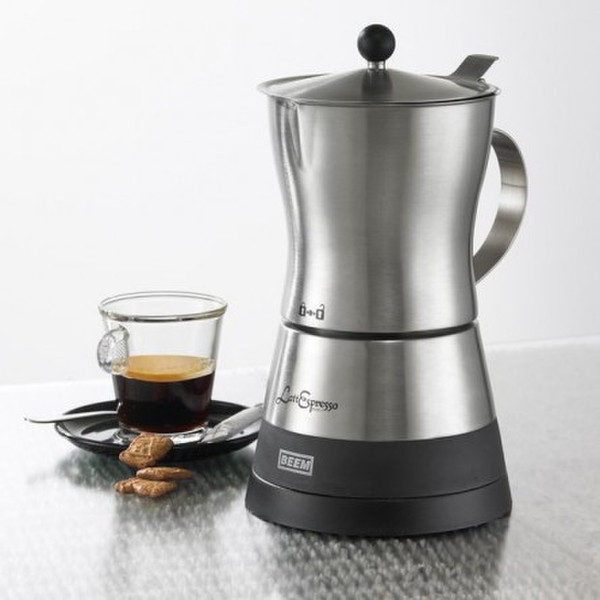 BEEM Lattespresso V2 Superior Elektrische Mokkatasse 0.3l 6Tassen Schwarz, Edelstahl