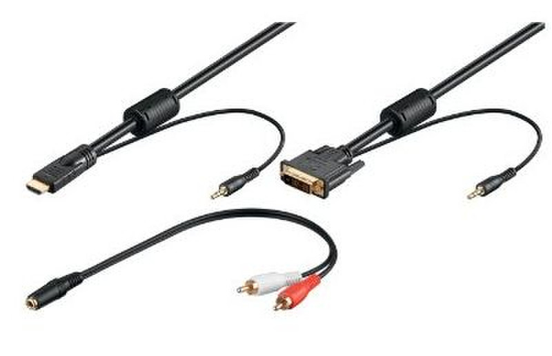 1aTTack 7950308 5m DVI-D HDMI Black video cable adapter