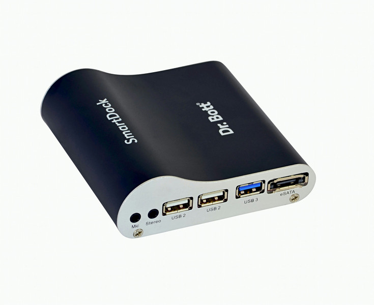 Dr. Bott SmartDock USB 3.0 (3.1 Gen 1) Type-A Schwarz, Silber Notebook-Dockingstation & Portreplikator